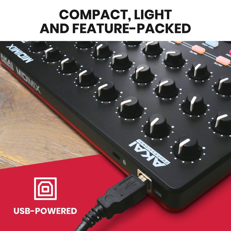Controlador MIDI USB e Mixer AKAI Professional MidiMix